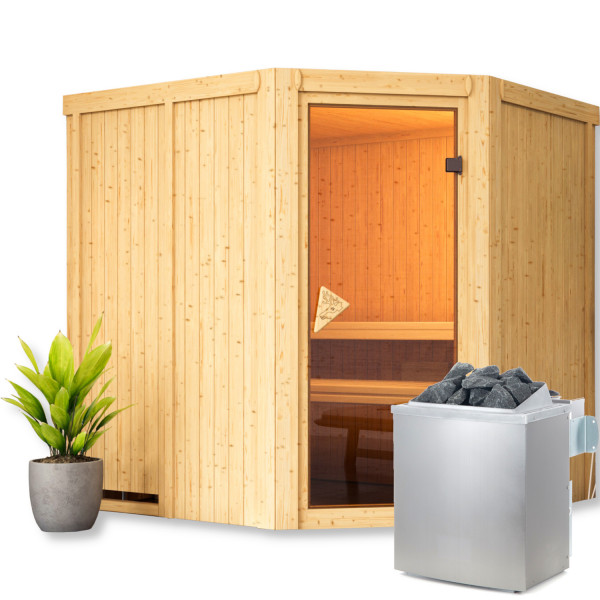 Energiesparsauna JUIST 1,96 x 1,70 m Raumsparsauna