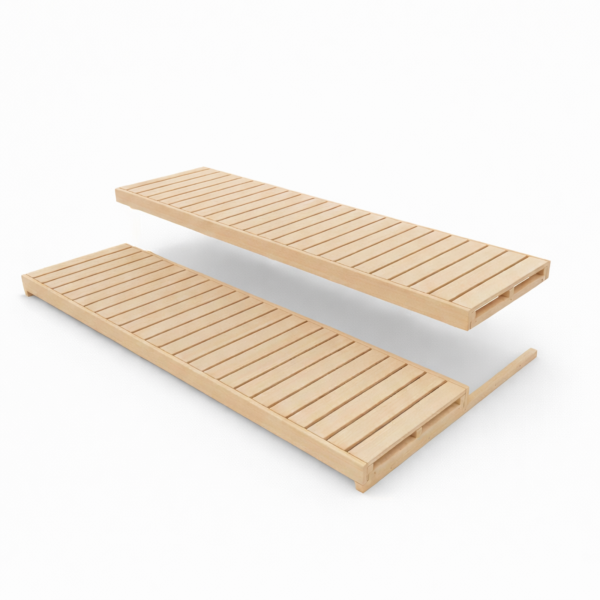 Saunabank-Set FALUN · 2 Saunaliegen aus Hemlock