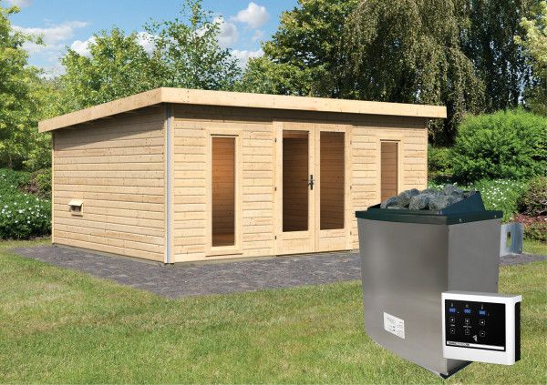 Saunahaus MAINBURG 4 4,90 x 3,69 m mit Vorraum