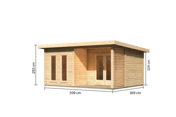 Gartenhaus Holz RADEBURG 5 5,09 x 3,69 m