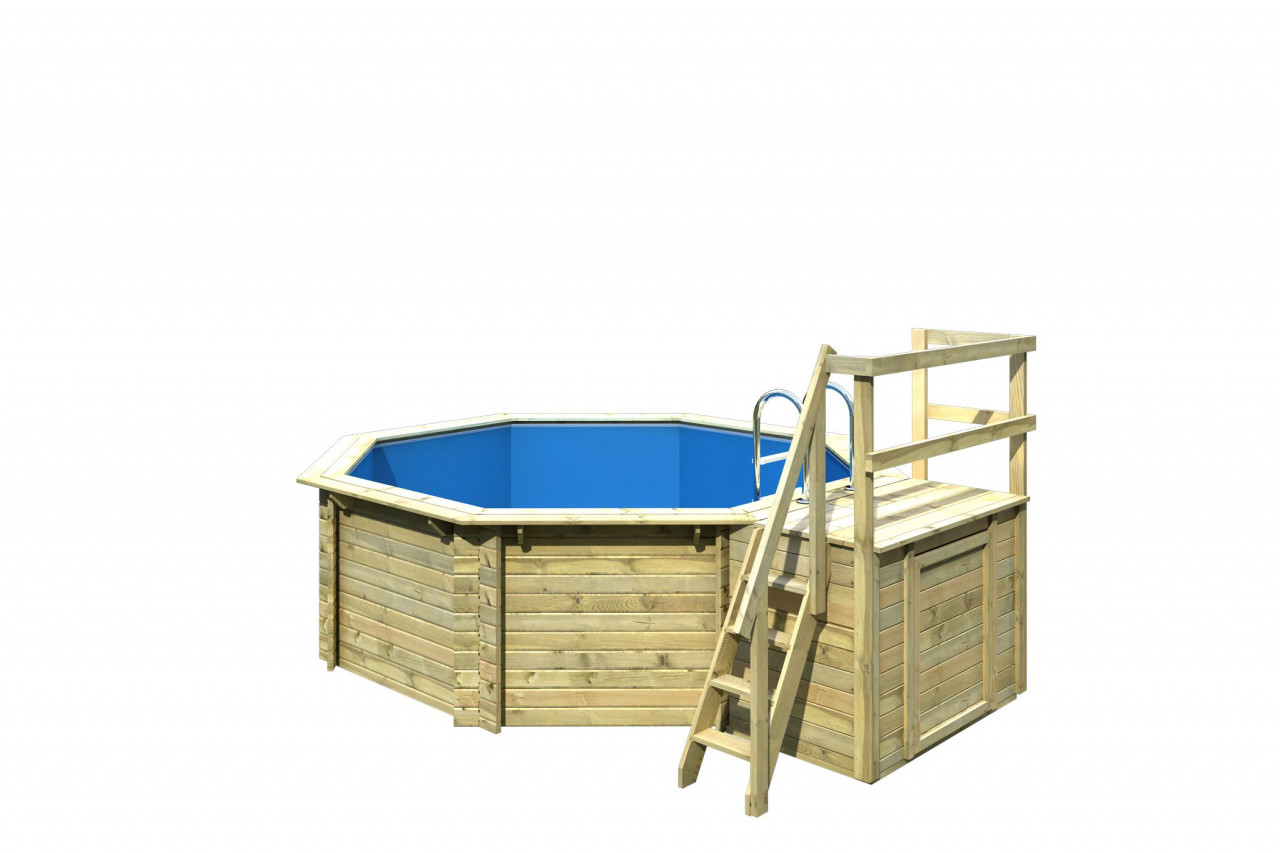 Achteck POOL 400 x 400 m 38 mm Modell 1 Terrasse B ohne