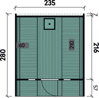 Vorschau: Saunafass SUSANN Ø235 x 280 cm Vorschau: Saunafass SUSANN Ø235 x 280 cm