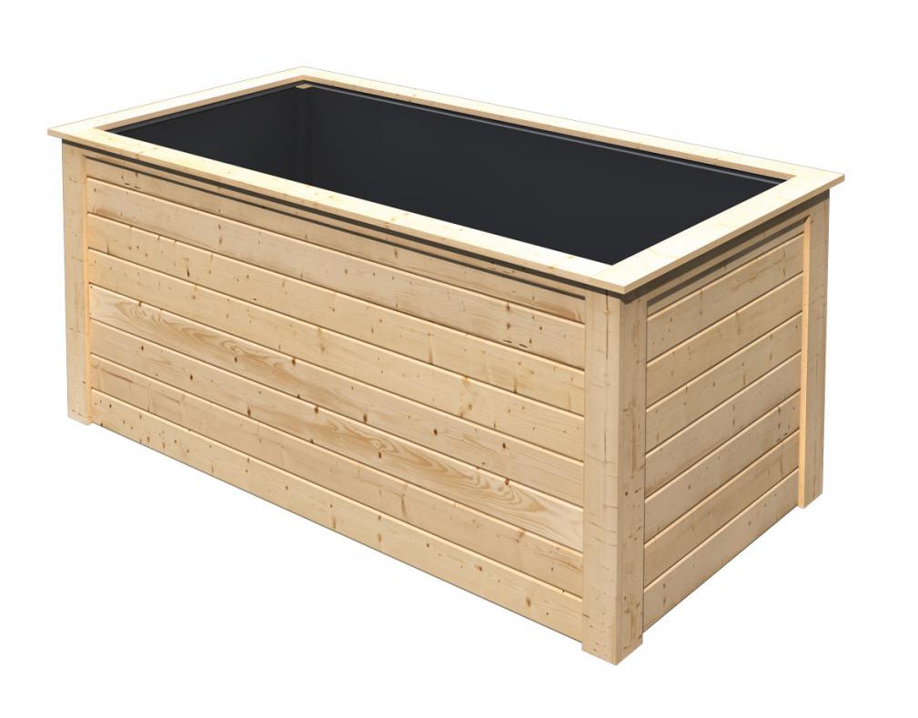 Hochbeet 1 28 mm 209 x 111 cm Naturbelassen