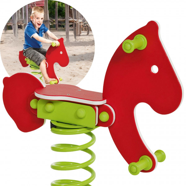 Federwippe Federtier PONY - Schaukelwippe für Kinder Privatgarten &amp; Spielplatz DIN EN 1176