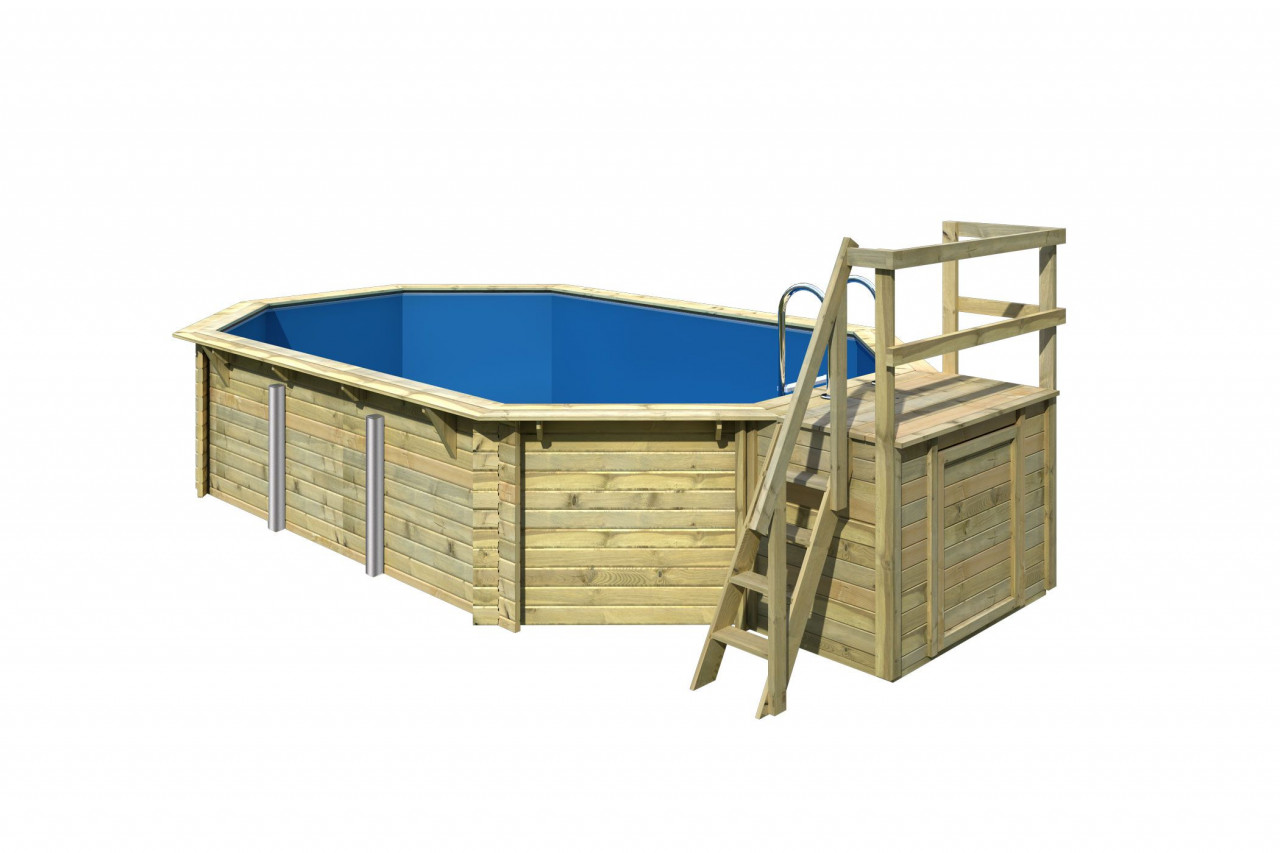 Achteck POOL 600 x 400 m 38 mm Modell 4 Terrasse B