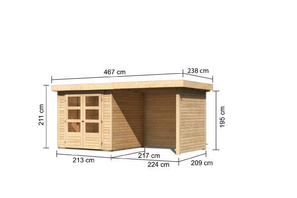 Gartenhaus ASKOLA 2 19 mm 2,13 x 2,17 m