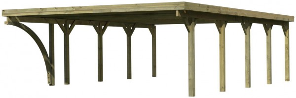 Doppelcarport Classic 3 Stahl-Dach 5,63 x 7,78 m