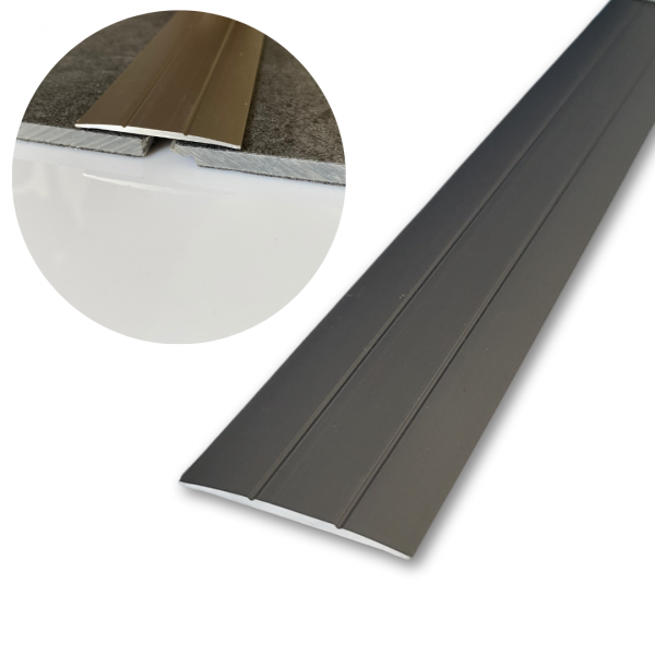 Übergangsprofil selbstklebend 100 cm Edelstahl eloxiert, Aluminiumprofile, Zubehör Boden, Bodenbeläge, Haus & Wohnen