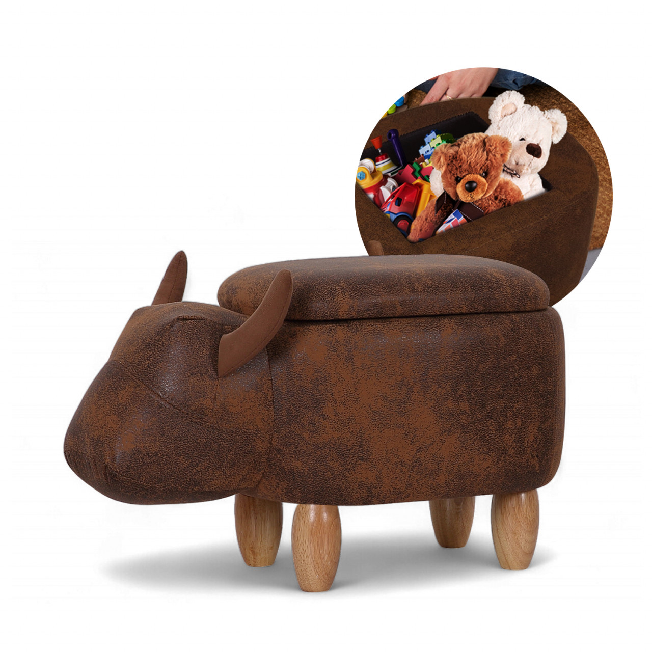 Tierhocker OX mit Stauraum Organizer & Sitzbox für Kinder