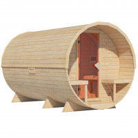 Vorschau: Fasssauna 3 2,25 x 3,85 m 38 mm Vorschau: Fasssauna 3 2,25 x 3,85 m 38 mm