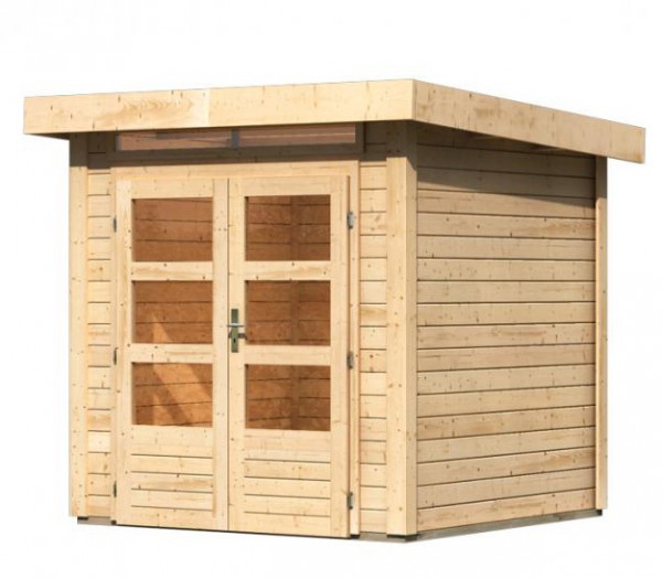 Gartenhaus Holz KANDERN 2 2,44 x 2,04 m 28 mm Flachdachhaus