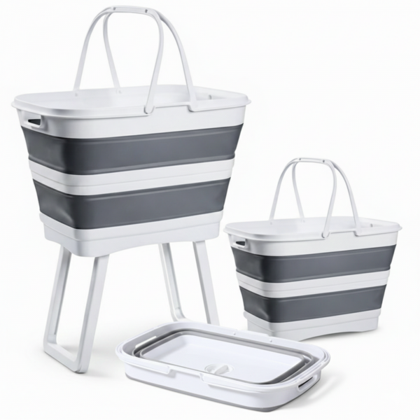 Faltbarer Multifunktions-Faltkorb 26 L wasserdicht | Einkaufskorb, Wäschekorb &amp; Waschschüssel