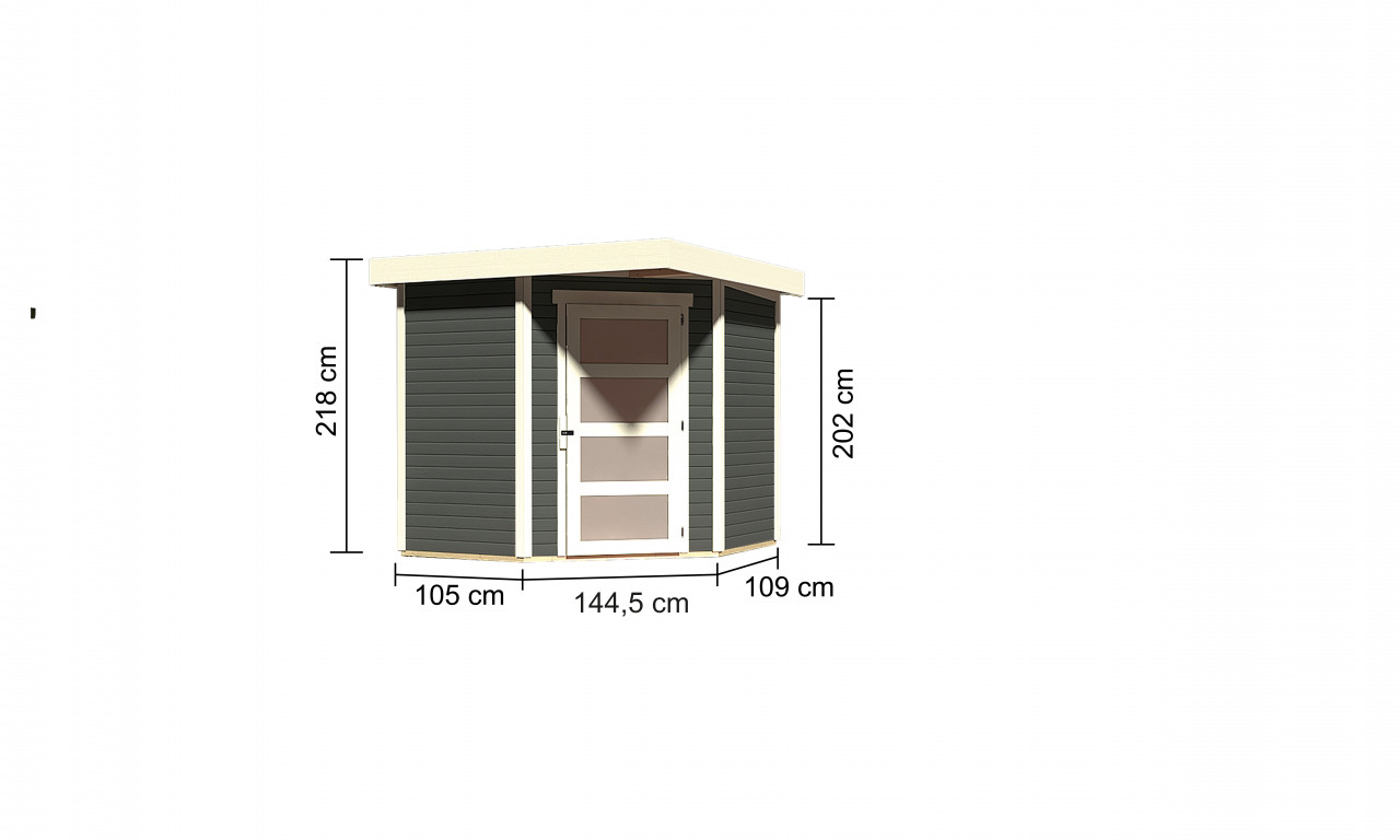 Karibu Gartenhaus "Schwandorf 3" aus hochwertiger nordischer Fichte
