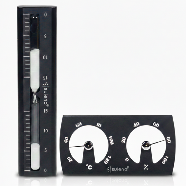 Sauna SET KJELL | 2-teilig Klimamesser Sanduhr
