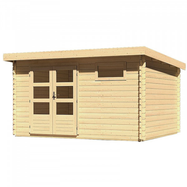 Gartenhaus Holz BASTRUP 8 3,87 x 2,97 m 28 mm Blockbohlenhaus