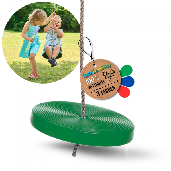 Schaukelsitz Kunststoff LILIA Tellerschaukel wetterfest - Robuste Schaukel für Spielturm &amp; Garten