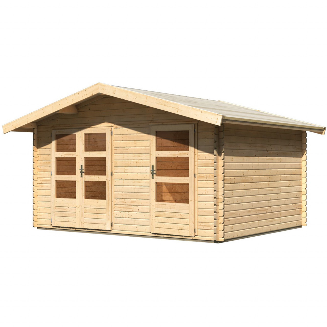 Karibu Gartenhaus "Lagor 1" 38mm, 2 Raumhaus, aus hochwertiger nordischer Fichte