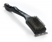 Grillbürste mit Edelstahl-Borsten schwarz 45 cm Grillbürste mit Edelstahl-Borsten schwarz 45 cm