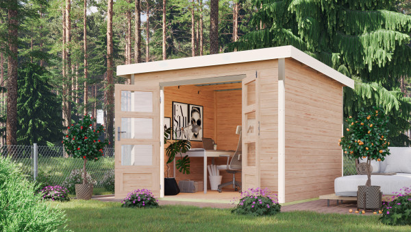 Gartenhaus PLUTO 2,71 x 2,71 m 28 mm Hybridhaus