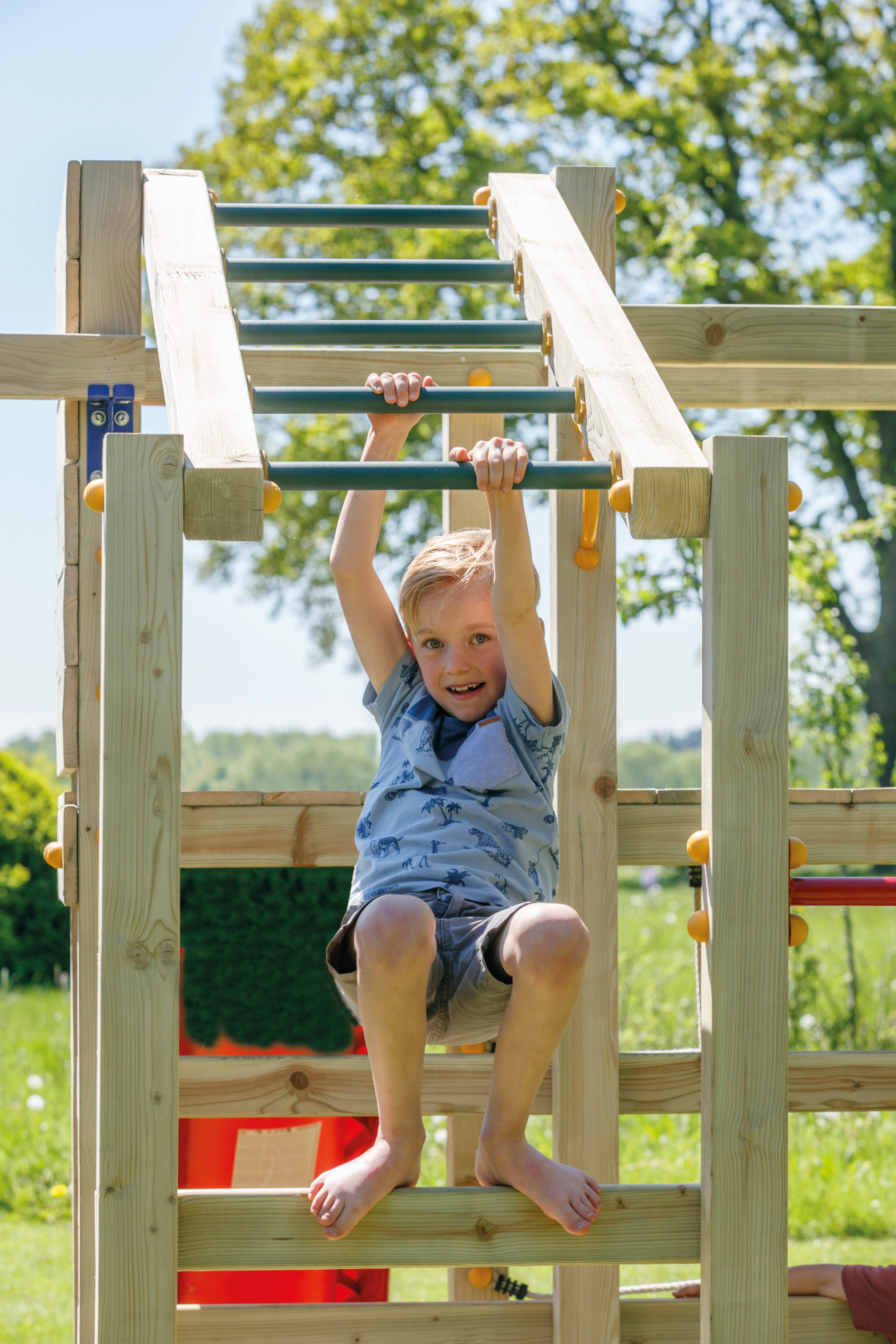 Spielturm CROSSFIT mit Rutsche Kletterturm Spielhaus Holzturm