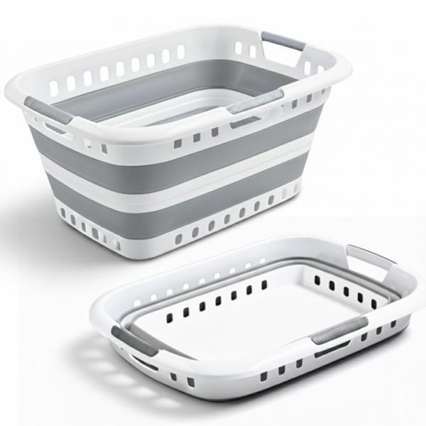 Faltkorb Universal 45L – Faltbarer Einkaufskorb &amp; Wäschekorb – Platzsparend, Stabil, Leicht
