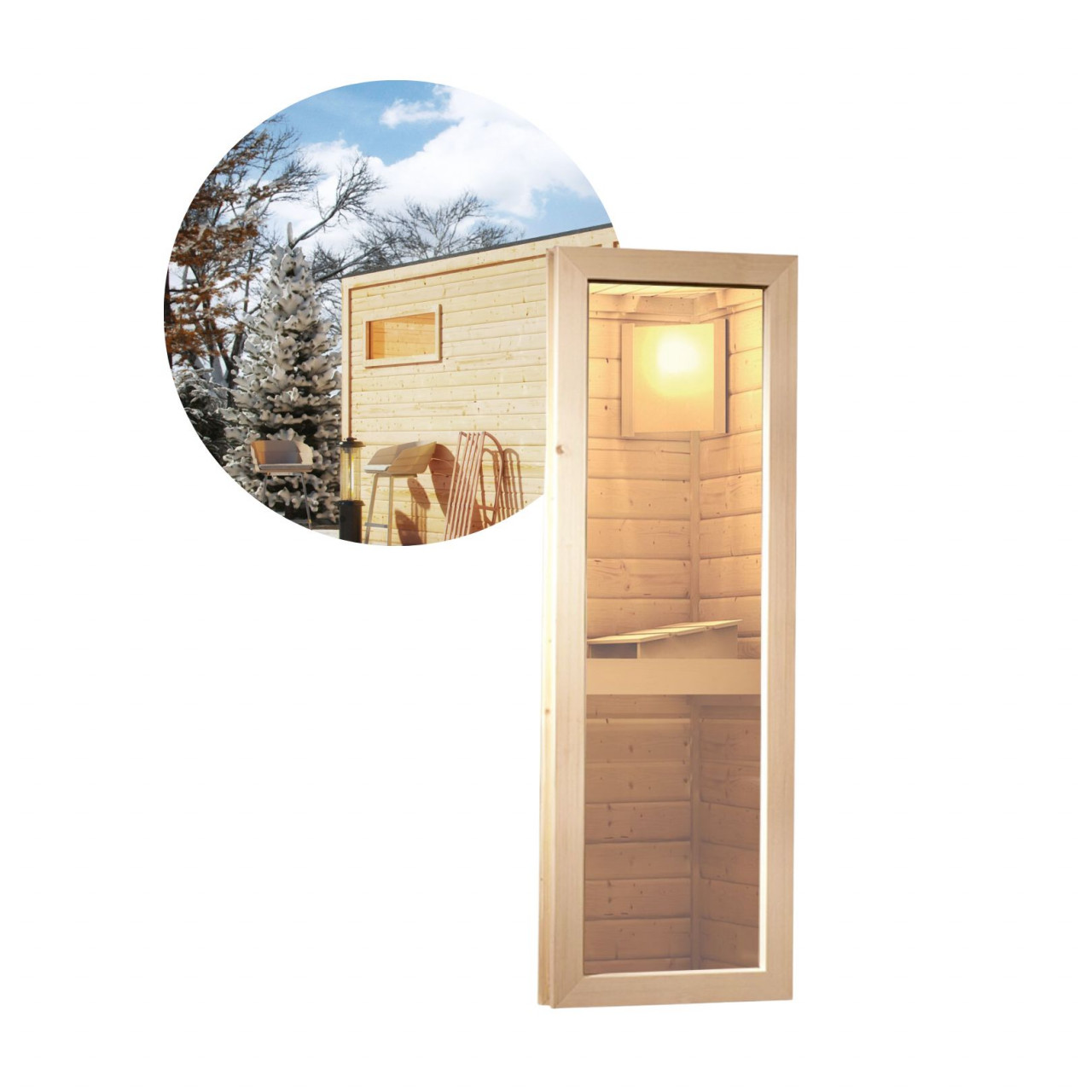 Fenster Saunafenster bronziert 42 x 122 cm für Sauna & Gartensauna