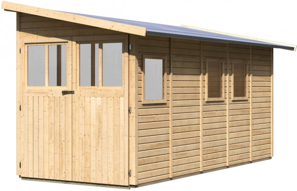 Gartenhaus Holz WANDLITZ 5 1,81 x 4,42 m 19 mm Anlehnschuppen