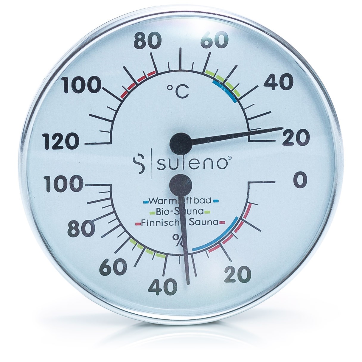 SULENO Sauna Klimamesser 2in1 Edelstahl ThermometerHygrometer