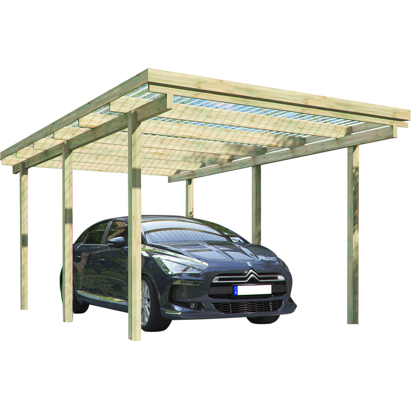 Carport ELBE 1 Einzelcarport 3,04 x 5,10 m | Carports | Carports & Garagen  | Garten & Freizeit