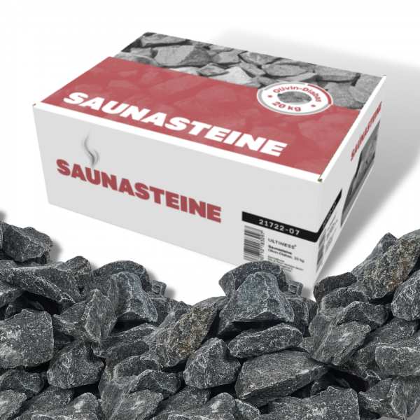 Saunasteine finnisch OLIVIN DIABAS 20 kg