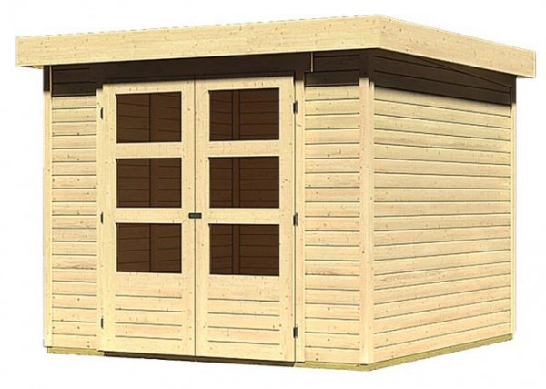 Gartenhaus Holz ASKOLA 3,5 2,38 x 2,42 m 19 mm Flachdachhaus