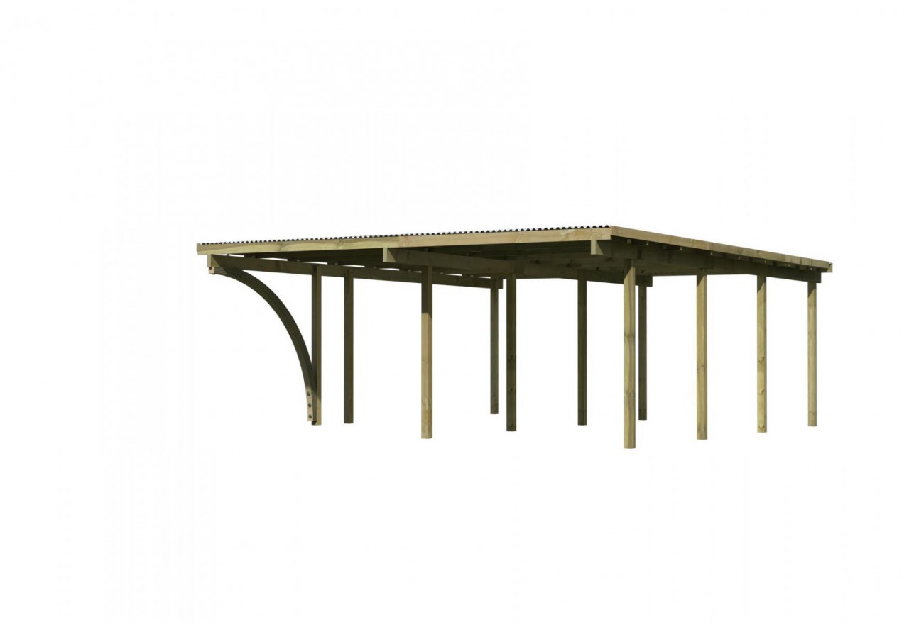 Doppelcarport Eco 2 527 x 576 m 1 Einfahrtsbogen