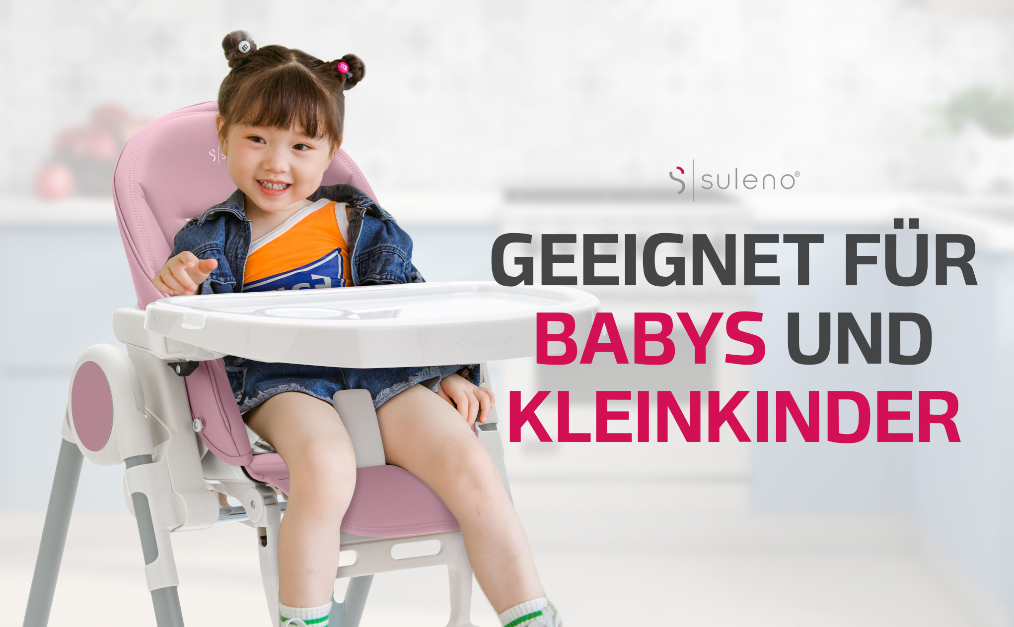 Suleno Kinderhochstuhl Lovis Hochstuhl Baby mit Liegefunktion, verstellbar