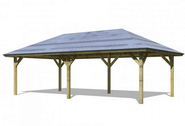 Pavillon Carport Kirn 3 3,59 x 7,06 m