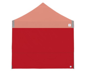 Pavillon Seitenwand 3 m ECLIPSE Rot Geschlossen