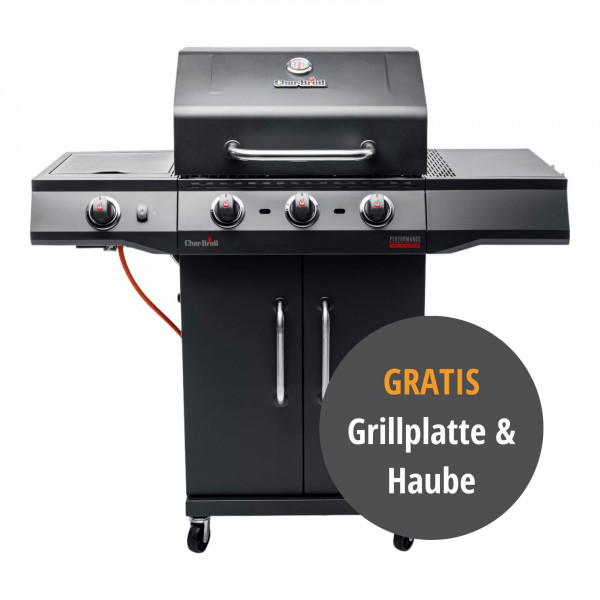 Gasgrill PERFORMANCE POWER EDITION 3 inkl. Grillplatte &amp; Haube (Sparset)