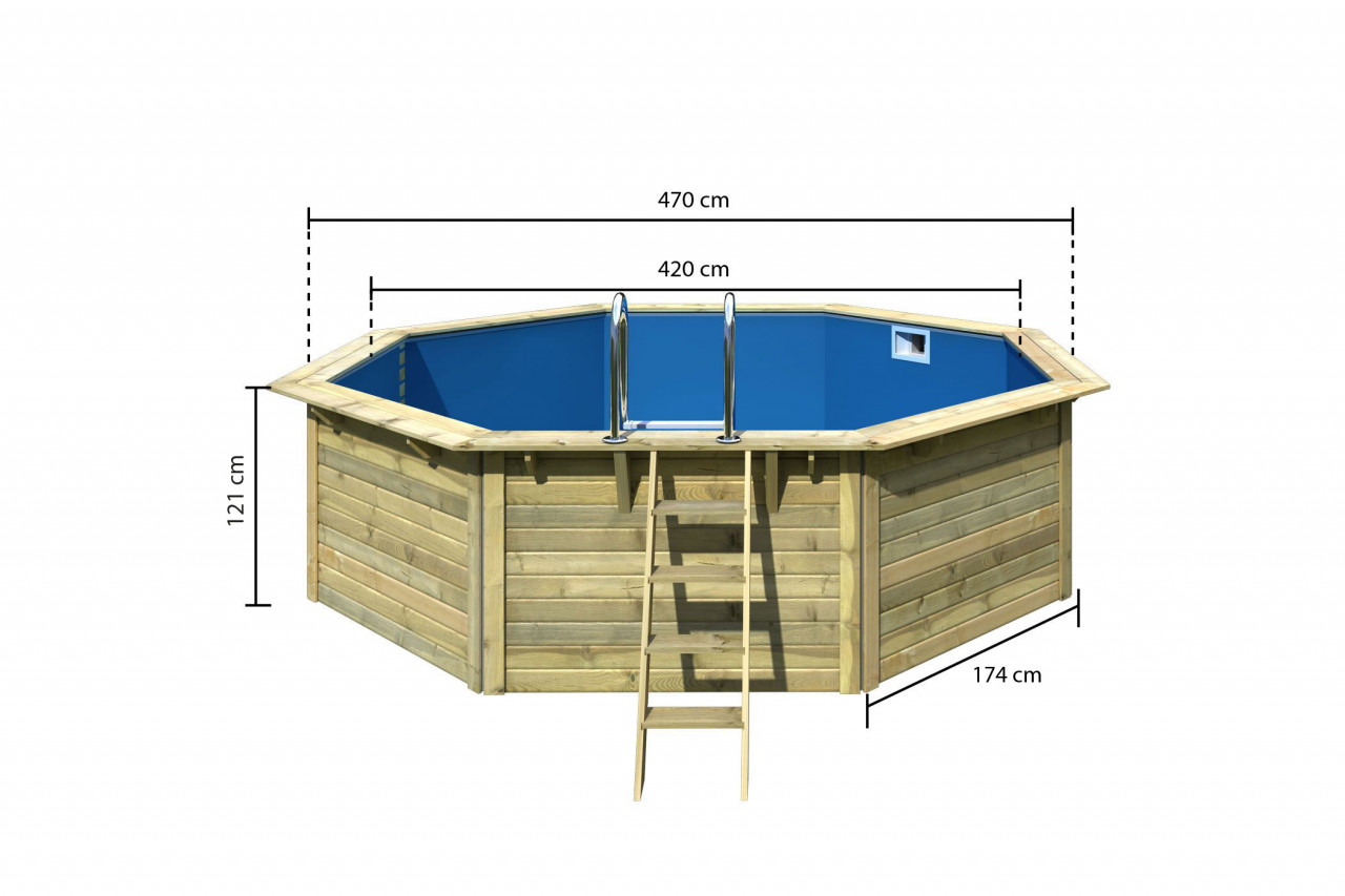 KARIBU Pool, beige, 15950 l