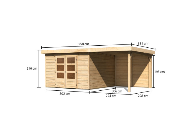 Gartenhaus ASKOLA 6 19 mm 3,02 x 3,06 m