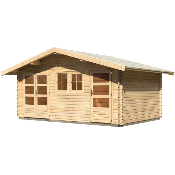 Gartenhaus Holz LAGOR 2 5,07 x 3,27 m 38 mm Blockbohlenhaus