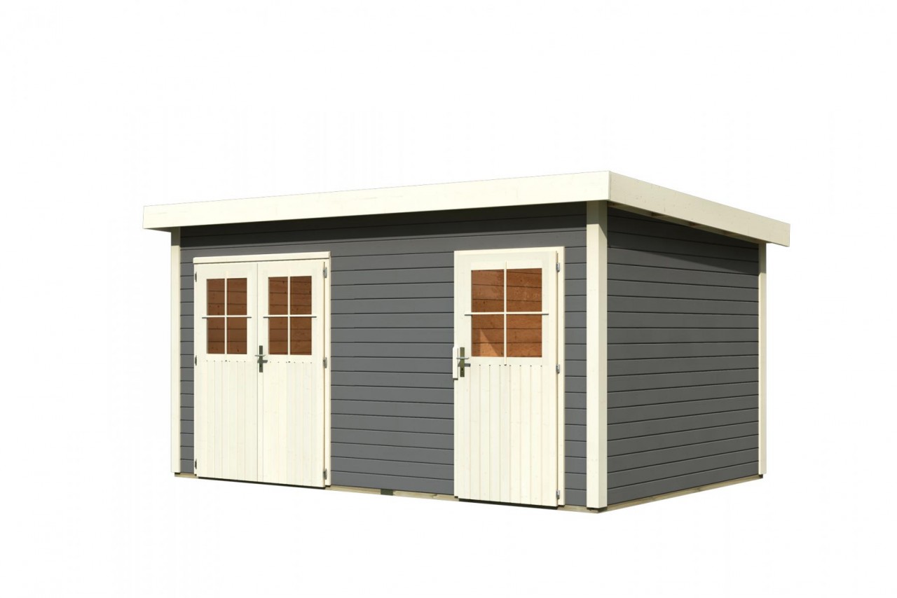Gartenhaus MATTRUP 28 mm 424 x 274 m Terragrau