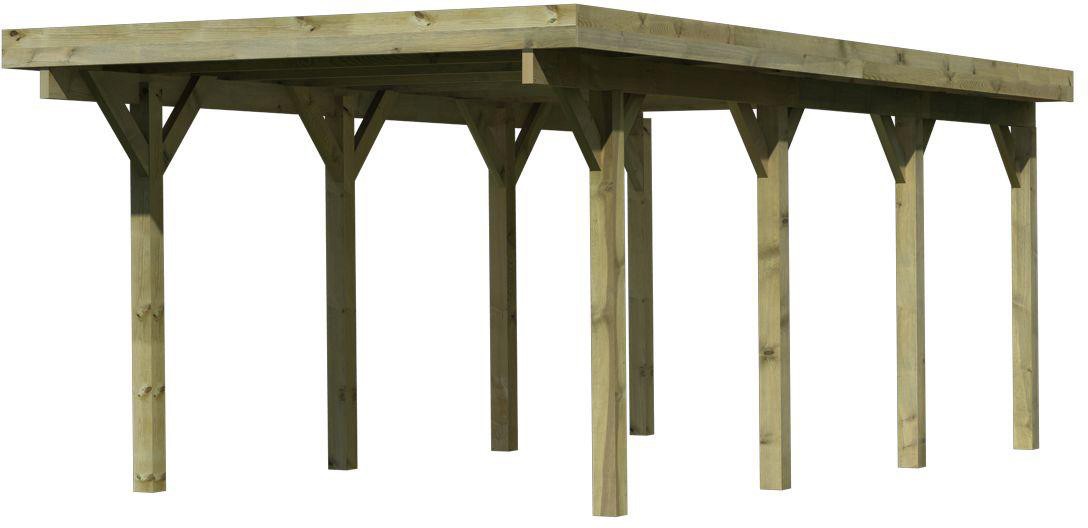 Einzelcarport Classic 2 StahlDach 273 x 586 m Ohne Einfahrtsbogen