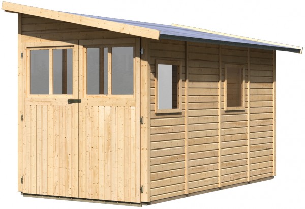 Gartenhaus Holz WANDLITZ 4 1,81 x 3,55 m 19 mm Anlehnschuppen