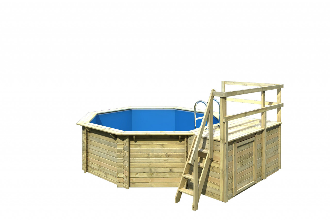 Achteck POOL 400 x 400 m 38 mm Modell 1 Terrasse C ohne