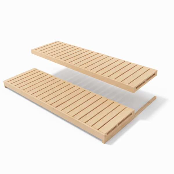 Saunabank-Set FALUN · 2 Saunaliegen aus Hemlock