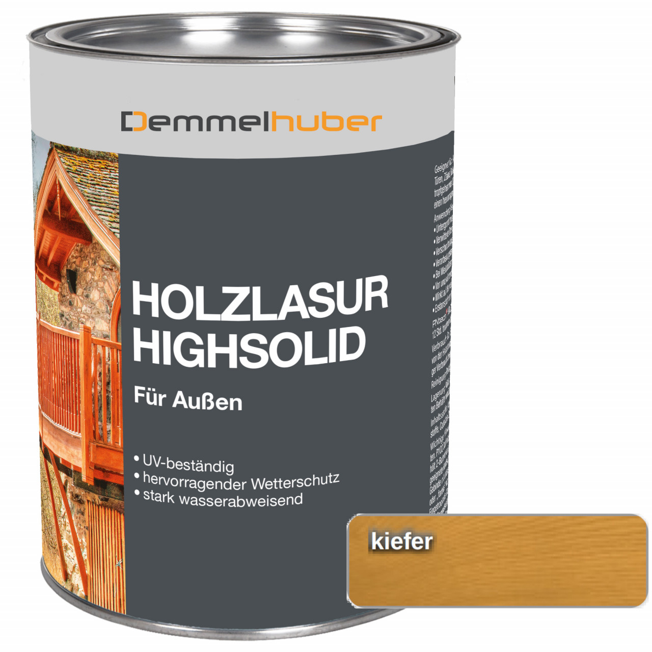 Holzschutzlasur HIGH SOLID Kiefer 075 Liter