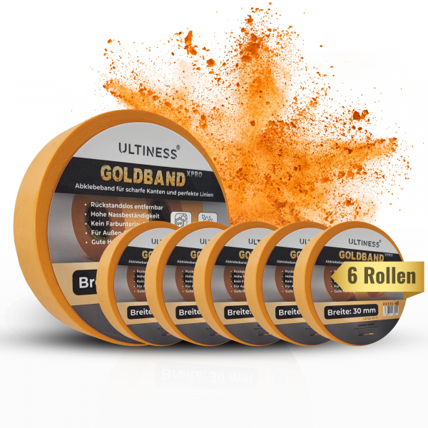 Goldband XPRO Malerkrepp 30 mm x 50 m wasserbeständig, rückstandsfrei, UV-beständig