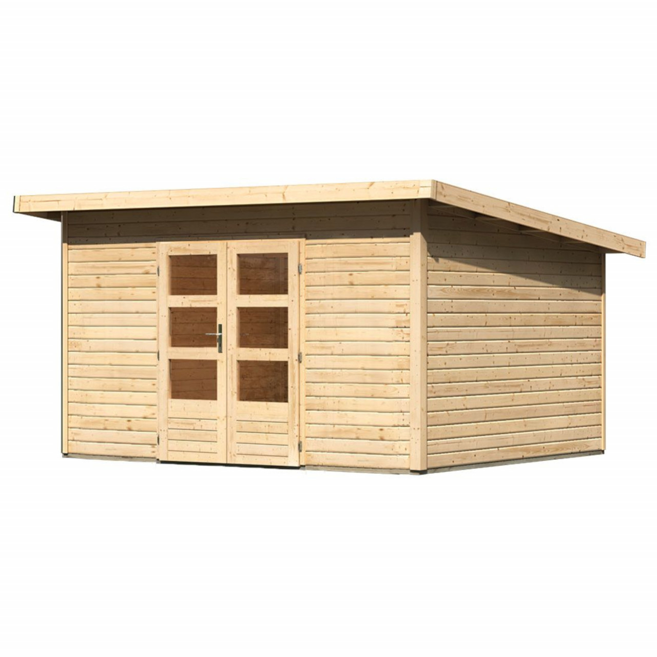 Karibu Gartenhaus Holz NORTHEIM 4 38 mm 369 x 309 m Naturbelassen Ohne Anbaudach 04-002-03-001-01912