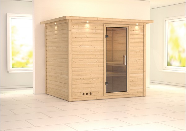 Massivholzsauna SONARA 2,36 x 1,84 m 40 mm