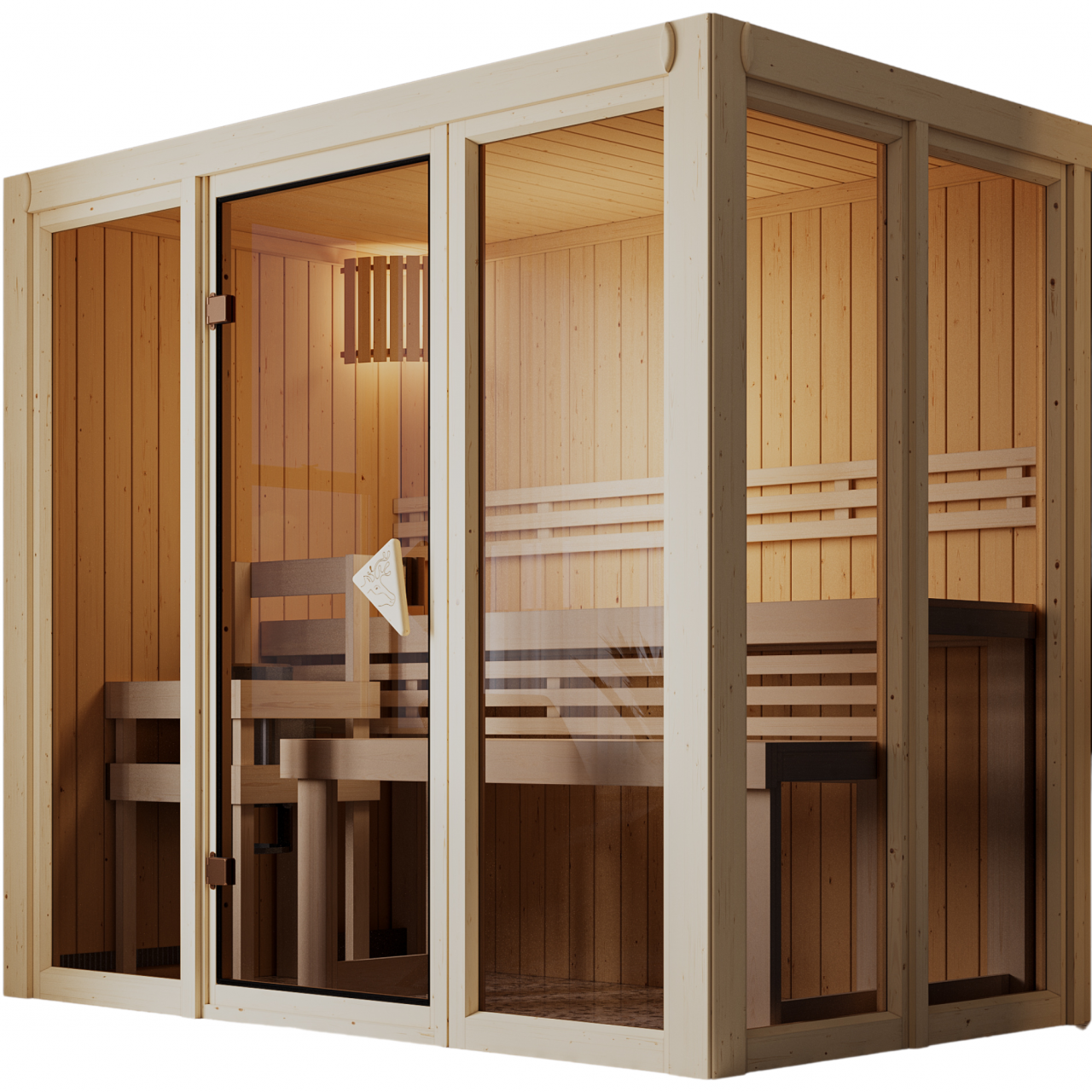 Sauna IRAVA 3 216 x 138 m 3.6 kW BioKombiofen ext. Steuerung