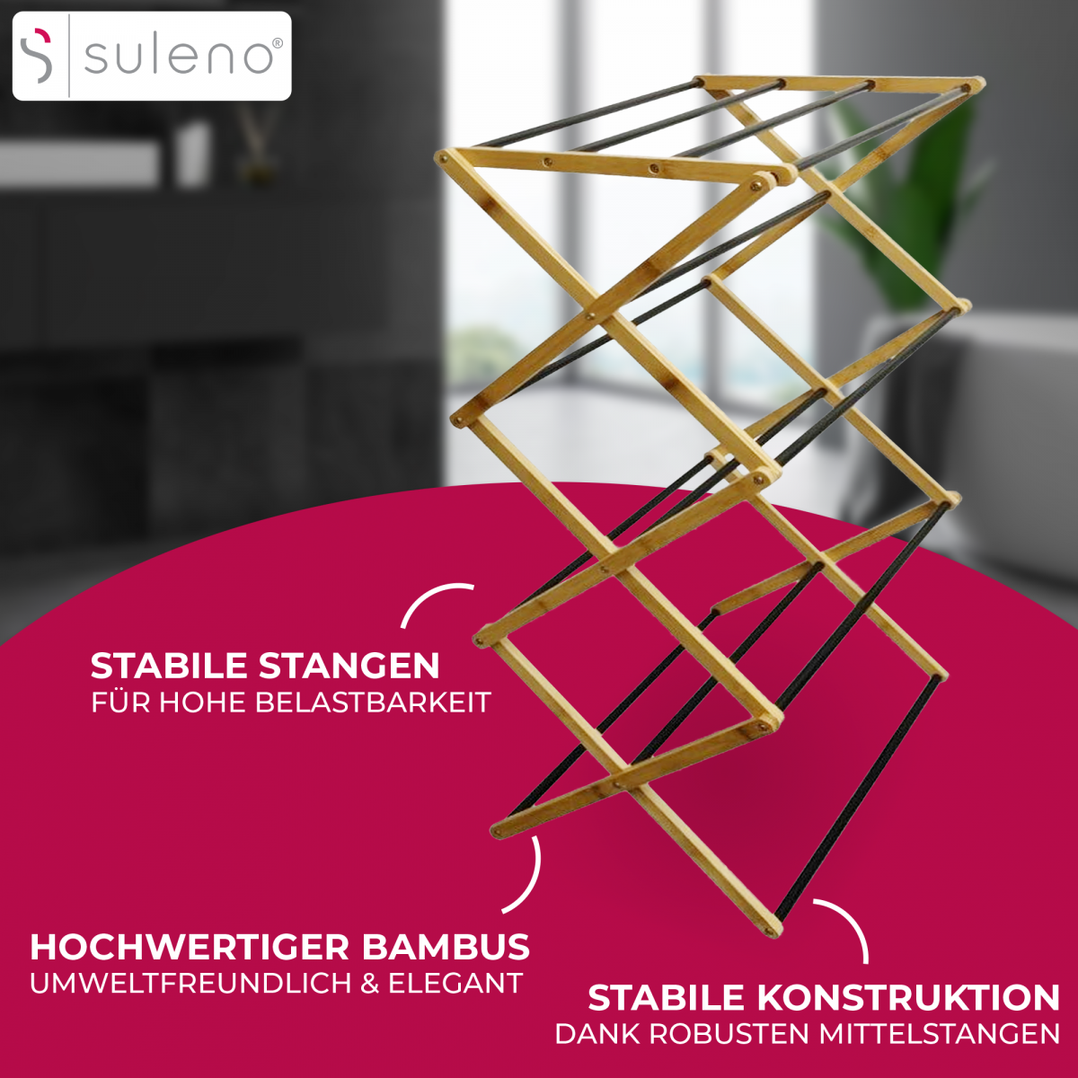 Wschestnder Bambus BALI 57,3 x 113 cm Turmwschestnder klappbar |  Haushalt & Handwerk | Haus & Wohnen | Demmelhuber.net